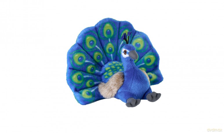 Wild Republic Cuddlekins Eco Mini Peacock, Stuffed Animal, 8 Inches, Plush Toy, Fill is Spun Recycled Water Bottles, Eco Friendly