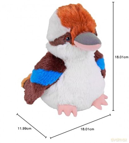 Wild Republic Cuddlekins Mini Kookaburra, Stuffed Animal, Plush Toy, Gifts for Kids, Mint Green, 8"