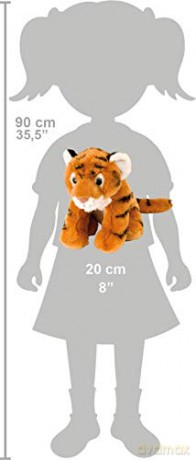 Wild Republic ENT_546033, 20 cm Tiger Baby Plush, Cuddlekins Cuddly Soft Toys, Kids Gifts, Multi-coloured
