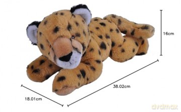 Wild Republic EcoKins Cheetah Stuffed Animal 12 inch, Eco Friendly Gifts for Kids, Plush Toy, Handcrafted Using 16 Recycled Plastic Water Bottles