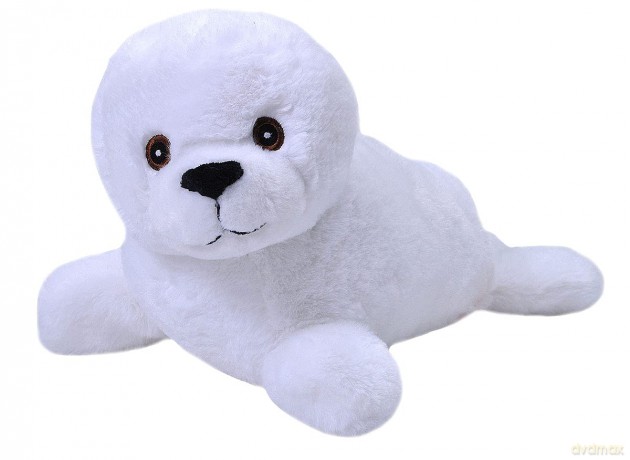 Wild Republic EcoKins Harp Seal Pup Stuffed Animal 12 inch, Eco Friendly Gifts for Kids, Plush Toy, Handcrafted Using 16 Recycled Plastic Water Bottles