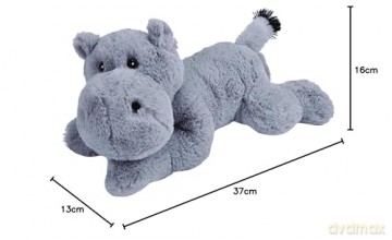 Wild Republic EcoKins Hippo Stuffed Animal 12 inch, Eco Friendly Gifts for Kids, Plush Toy, Handcrafted Using 16 Recycled Plastic Water Bottles