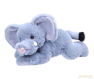 Wild Republic EcoKins Mini African Elephant Stuffed Animal 8 inch, Eco Friendly Gifts for Kids, Plush Toy, Handcrafted Using 7 Recycled Plastic Water Bottles