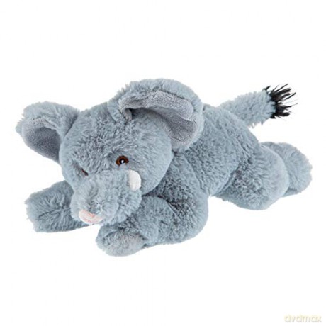 Wild Republic EcoKins Mini African Elephant Stuffed Animal 8 inch, Eco Friendly Gifts for Kids, Plush Toy, Handcrafted Using 7 Recycled Plastic Water Bottles