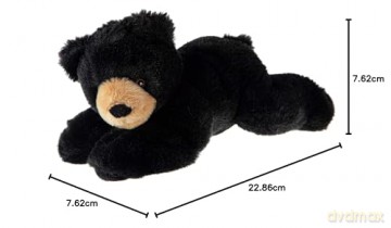 Wild Republic EcoKins Mini Black Bear Stuffed Animal 8 inch, Eco Friendly Gifts for Kids, Plush Toy, Handcrafted Using 7 Recycled Plastic Water Bottles