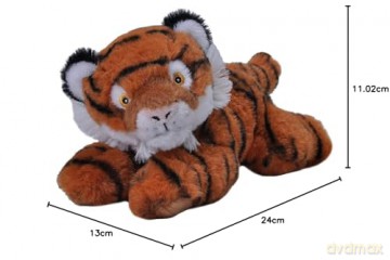 Wild Republic EcoKins Mini Tiger Stuffed Animal 8 inch, Eco Friendly Gifts for Kids, Plush Toy, Handcrafted Using 7 Recycled Plastic Water Bottles