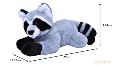 Wild Republic EcoKins Raccoon Stuffed Animal 12 inch, Eco Friendly Gifts for Kids, Plush Toy, Handcrafted Using 16 Recycled Plastic Water Bottles