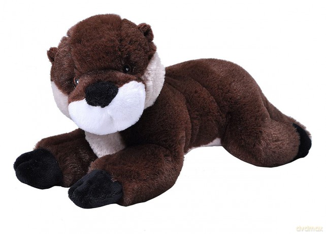 Wild Republic EcoKins River Otter Stuffed Animal 12 inch, Eco Friendly Gifts for Kids, Plush Toy, Handcrafted Using 16 Recycled Plastic Water Bottles
