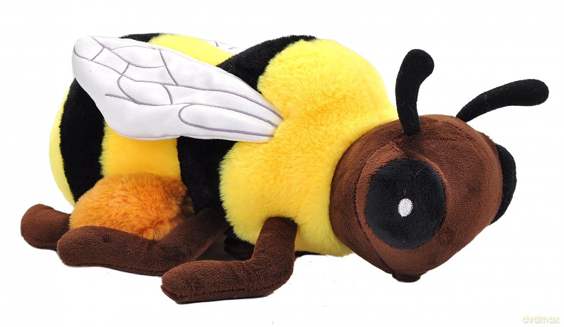 Wild Republic Ecokins Bee, Stuffed Animal, 12 inches, Gift for Kids, Plush Toy, Made from Spun Recycled Water Bottles, Eco Friendly, Child's Room Décor