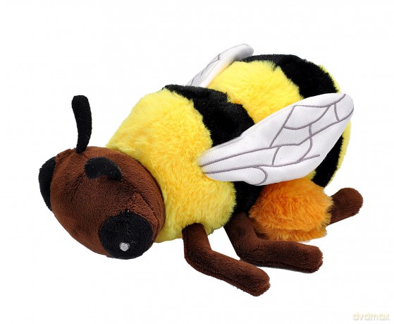 Wild Republic Ecokins Mini Bee, Stuffed Animal, 8 inches, Gift for Kids, Plush Toy, Made from Spun Recycled Water Bottles, Eco Friendly, Child's Room Decor
