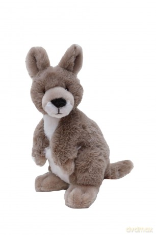 Wild Republic Ecokins Mini Kangaroo, Stuffed Animal, 8 inches, Gift for Kids, Plush Toy, Made from Spun Recycled Water Bottles, Eco Friendly, Child's Room Decor