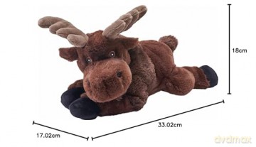 Wild Republic Ecokins, Moose, Stuffed Animal, 12 inches, Gift for Kids, Plush Toy, Made from Spun Recycled Water Bottles, Eco Friendly, Child's Room Decor