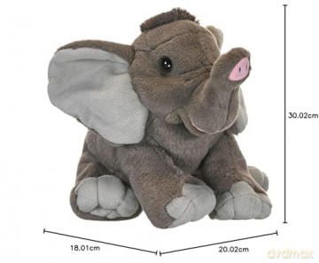 Wild Republic Elephant Baby Plush Soft Toy, Cuddlekins Cuddly Toys, Gifts for Kids 30 cm