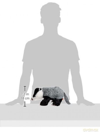Wild Republic Euro Badger Plush Soft Toy, Cuddlekins Cuddly Toys, Gifts for Kids 30 cm,for 0 month to 99 years