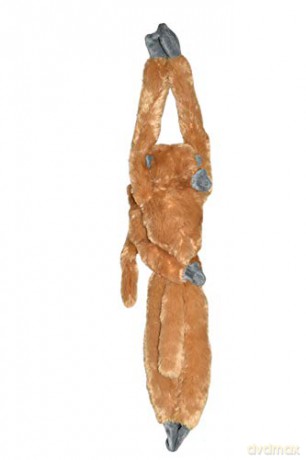 Wild Republic Europe 51 cm Hanging Monkey Common Langur Mama with Baby Plush,Beige