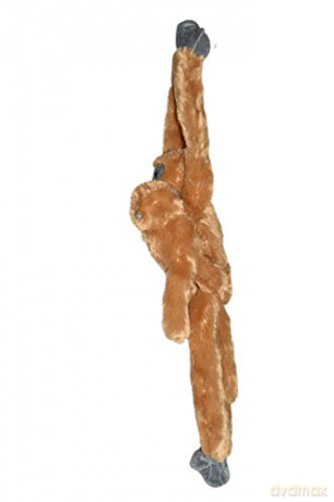 Wild Republic Europe 51 cm Hanging Monkey Common Langur Mama with Baby Plush,Beige