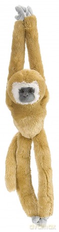 Wild Republic Europe 51 cm Hanging Monkey Handed Gibbon Plush Toy (White)