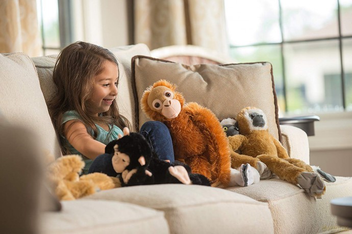 Wild Republic Europe 51 cm Hanging Monkey Handed Gibbon Plush Toy (White)
