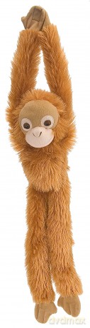 Wild Republic Europe 51 cm Hanging Monkey Orang-Utan Plush Toy, Orangutan, Brown