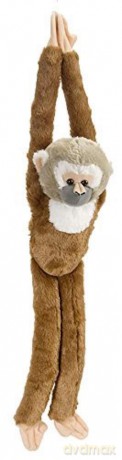 Wild Republic Europe 51 cm Hanging Monkey and Squirrel Plush Toy