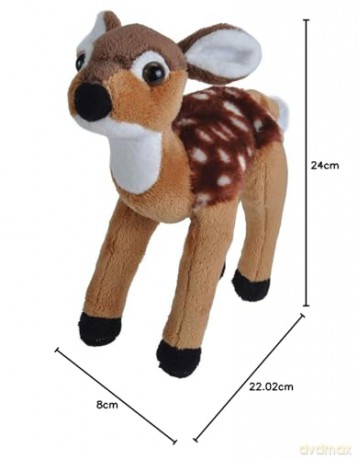 Wild Republic Fawn Plush Soft Toy, Cuddlekins Cuddly Toys, Gifts for Kids 20cm