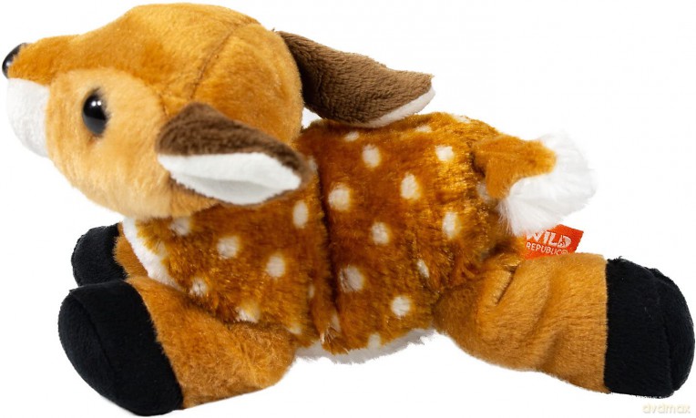 Wild Republic Fawn Plush, Stuffed Animal, Plush Toy, Gifts for Kids, Hug'Ems 7 Inches