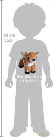 Wild Republic Fawn Plush, Stuffed Animal, Plush Toy, Gifts for Kids, Hug'Ems 7 Inches
