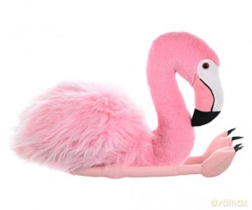 Wild Republic Flamingo Plush Soft Toy, Cuddlekins Cuddly Toys, Gifts for Kids 30cm