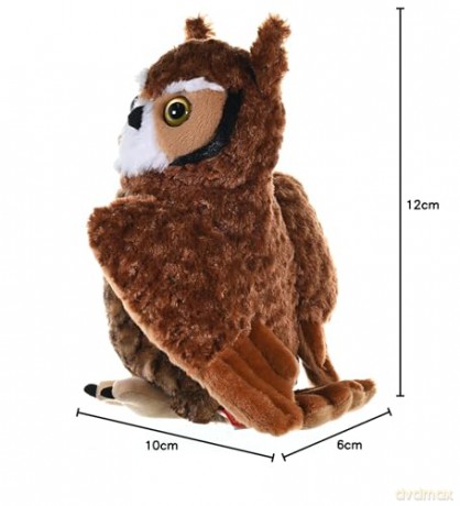 Wild Republic Great Horned Owl Plush Soft Toy, Cuddlekins Cuddly Toys, Gifts for Kids 30 cm