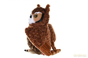 Wild Republic Great Horned Owl Plush Soft Toy, Cuddlekins Cuddly Toys, Gifts for Kids 30 cm