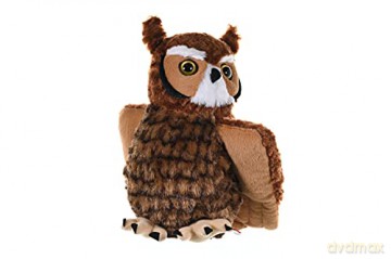 Wild Republic Great Horned Owl Plush Soft Toy, Cuddlekins Cuddly Toys, Gifts for Kids 30 cm