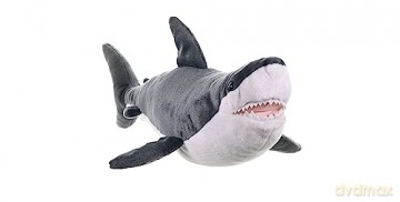 Wild Republic Great White Shark Plush Soft Toy, Cuddlekins Cuddly Toys, Gifts for Kids 30 cm