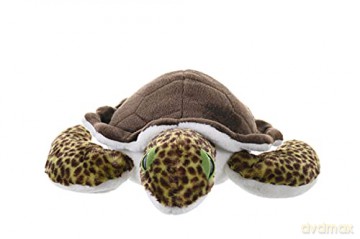 Wild Republic Green Sea Turtle Plush Soft Toy, Cuddlekins Cuddly Toys, Gifts for Kids 30 cm