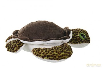 Wild Republic Green Sea Turtle Plush Soft Toy, Cuddlekins Cuddly Toys, Gifts for Kids 30 cm