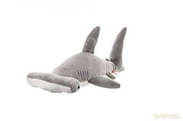 Wild Republic Hammerhead Shark Plush Soft Toy, Cuddlekins Cuddly Toys, Gifts for Kids 50 cm,Grey/White