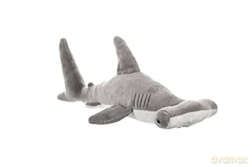 Wild Republic Hammerhead Shark Plush Soft Toy, Cuddlekins Cuddly Toys, Gifts for Kids 50 cm,Grey/White