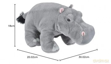 Wild Republic Hippo Plush Soft Toy, Cuddlekins Cuddly Toys, Gifts for Kids 30 cm