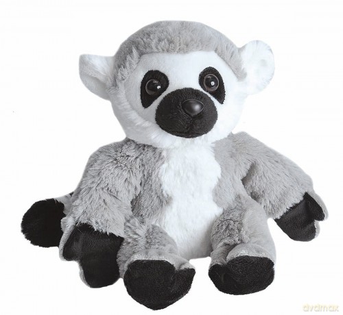 Wild Republic Hugems Soft Toy, Gifts for Kids, Ring Tailed Lemur Cuddly Toy 18 cm, 7-Inch