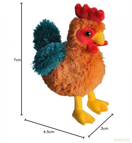 Wild Republic Hugems Soft Toy, Gifts for Kids, Rooster Cuddly Toy 18cm
