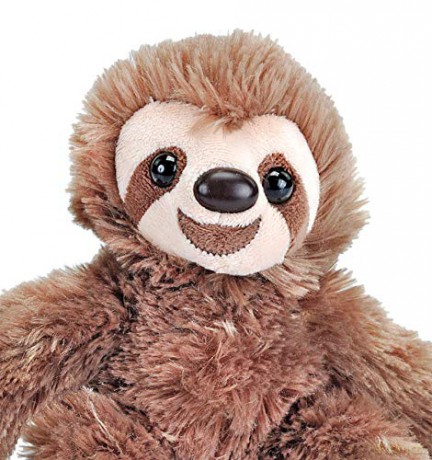 Wild Republic Hugems Soft Toy, Gifts for Kids, Sloth Cuddly Toy 18cm