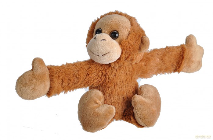 Wild Republic Huggers Orangutan Plush Toy, Slap Bracelet, Stuffed Animal, Kids Toys, 8 Inches