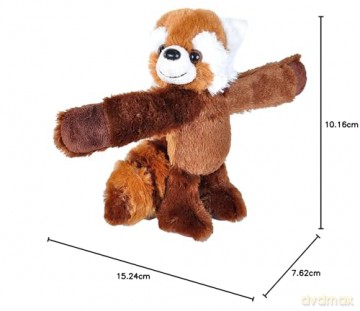 Wild Republic Huggers Soft Toy Slap Bracelet, Gifts for Kids, Red Panda Plush Toy 20 cm