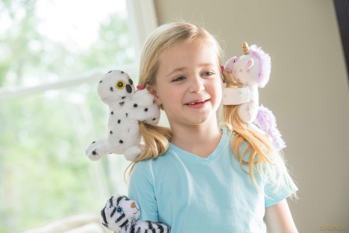 Wild Republic Huggers Soft Toy Slap Bracelet, Gifts for Kids, Snowy Owl Plush Toy 20 cm
