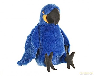 Wild Republic Hyacinth Macaw Plush Soft Toy, Cuddlekins Cuddly Toys, Gifts for Kids 30 cm