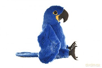 Wild Republic Hyacinth Macaw Plush Soft Toy, Cuddlekins Cuddly Toys, Gifts for Kids 30 cm