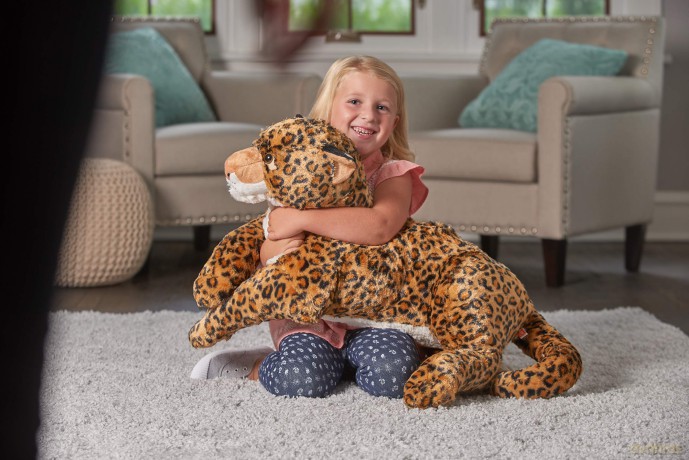 Wild Republic Jumbo African Leopard Giant Plush Soft Toy, Gifts for Kids, 76 cm
