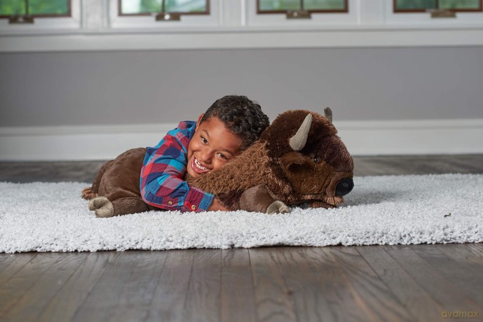 Wild Republic Jumbo Bison Giant Plush Soft Toy, Gifts for Kids, 76 cm