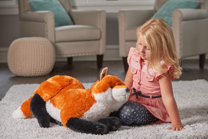 Wild Republic Jumbo Fox Giant Plush Soft Toy, Gifts for Kids, 76 cm