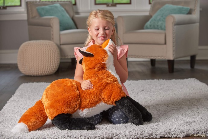 Wild Republic Jumbo Fox Giant Plush Soft Toy, Gifts for Kids, 76 cm