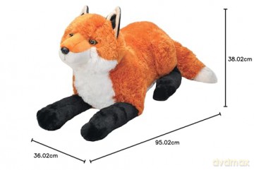Wild Republic Jumbo Fox Giant Plush Soft Toy, Gifts for Kids, 76 cm